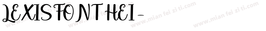 LEXISFONT HEI字体转换